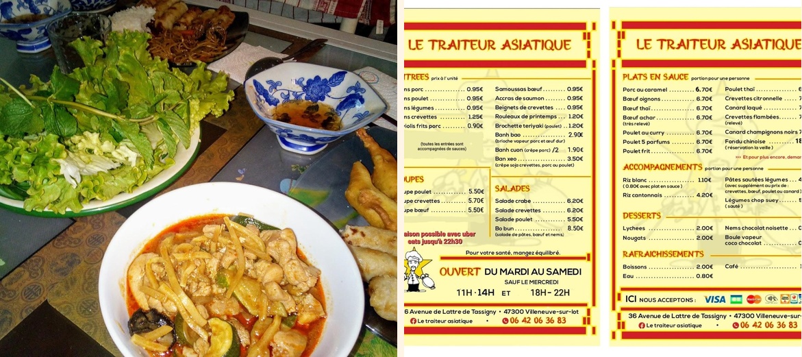 Le traiteur asiatique Villeneuve Sur Lot ouvert dimanche midi fête des mères, ouvert le jeudi soir de l'ascension. - Gallery Image 1